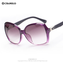 Cramilo 2016 gafas de sol de gran tamaño de la marca de la lente del gradiente de la mariposa 9708